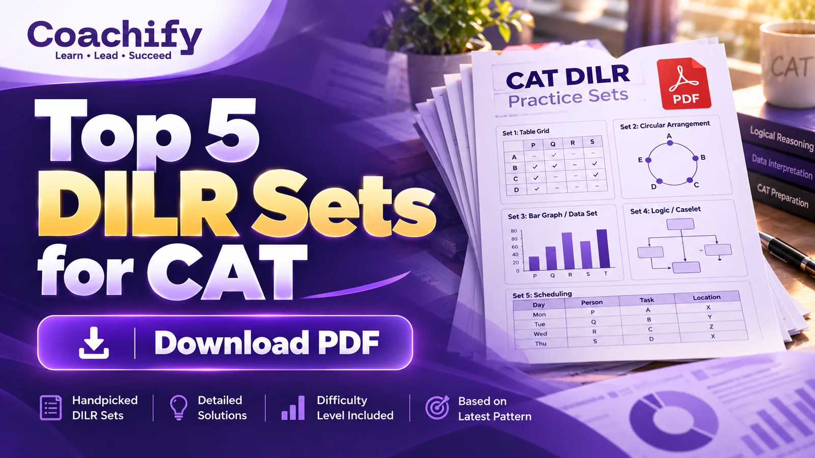 Best 5 DILR Sets for CAT 2026: Practice Questions, Strategy & Download PDF
